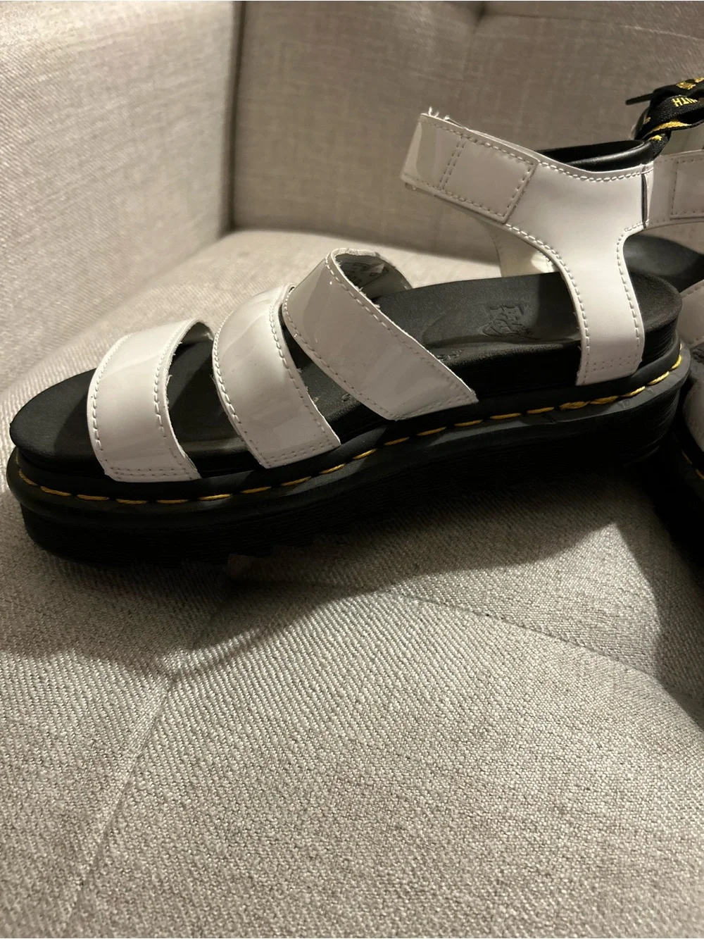 Dr. Martens white strappy